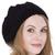 Gorro Touca Modelo Boina Beanie Tricô Moda Casual Inverno Preto