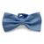Gravata Borboleta Dupla Luxo Premium C/ Regulador Trabalhada Azul serenity