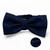Gravata Borboleta Dupla Luxo Premium C/ Regulador Trabalhada Azul marinho