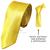 Gravata Slim E Semi Slim Modernas Em Cetim Para Padrinhos Alta Qualidade Amarelo