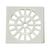Grelha Plastica Quadrada Branca Herc 10X10Cm - 2289 - Kit C/6 Peças Branco