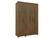 Guarda Roupa Belize Solteiro 3 Portas 100% Mdf CASTANHO