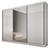 Guarda-Roupa Casal 100% Mdf 3 Portas De Correr Com Espelho 6 Gavetas Toulon Novo Horizonte Branco Branco