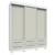 Guarda Roupa Casal 3 Portas de Correr 100% MDF Sidney Rimo Branco/Off White