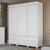 Guarda Roupa Casal 3 Portas de Correr 100% MDF Sidney Rimo Branco