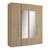 Guarda Roupa Casal 4 Portas com Espelho Splendore Glass THB Vanilla Sensitive