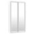 Guarda Roupa Casal Modulado 100% MDF Com 2 Espelhos 2 Portas de Correr 3 gavetas 1,20m Cores - Evolution - Robel Móveis Branco