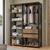 Guarda-Roupa Closet Modulado Valencia 2 Gavetas 129cm Rustic/Preto Madesa Rustic/Preto