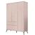 Guarda Roupa Infantil 3 Portas Retro Melinda em Mdf Rose