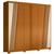 Guarda Roupa Ouro Verde Quarto Com 6 Portas e 4 Gavetas Cinamomo/Off White