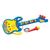Guitarra infantil musical com luz e microfone de plastico Azul
