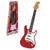 Guitarra Rockstar Elétrica Infantil Brinquedo Com Luz e Som Vermelho