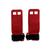 Hand Grip de Couro com 2 furos (par) Vermelho