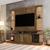 Home Estante Sala Para TV de até 60 Polegadas York com LED Madeira Rustica/Madeira 3D