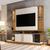 Home Estante Sala Para TV de até 60 Polegadas York com LED Cinamomo/Off White - Ripa