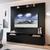 Home Theater Para Tv Com 3 Portas e 3 Nichos 1,46 m Preto