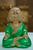 Imagem Estatueta Buda Sorrindo 20cm Resina Alta Qualidade avelã e verde