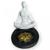 Incensário Mini Oval em Resina Meditação-Escolha o Modelo Yoga Branco Preto 5cm