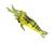 Isca artificial camarão em silicone com anzol para pesca - kit com 05 unidades Amarelo