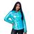 Jaqueta Bobojaco Feminina Corta Vento Moto Nylon Puffer Frio Metalizada Brilho Tendencia Metalasse Blogueira Inverno Azul claro