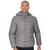 Jaqueta Bomber Masculina Puffer Nylon Peluciada Capuz Lisa Cinza