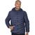  Jaqueta Bomber Masculina Puffer Nylon Peluciada Capuz Lisa Azul