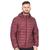 Jaqueta Bomber Puffer Nylon Peluciada Masculina Lisa Capuz Vinho