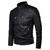 Jaqueta de couro Masculina Forrada Motoqueiro EXTRA G -KRAYANI Preto