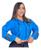 Jaqueta Feminina Corta Vento Com Capuz Moda Blogueira 2023 Azul, Aço