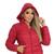 Jaqueta Feminina Nylon Puffer Capuz removível Giovana Vermelho