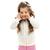 Jaqueta Infantil Menina Peluciada Urso Inverno Fleece Plush Branco