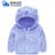 Jaqueta Infantil Menino Urso Inverno Fleece Plush Inverno Azul aço