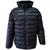 Jaqueta Masculina Puffer Bolsos e Capuz Removível Broken Rules Preto