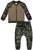 Jaqueta Masculino Calça Moletom Militar Conjunto Infantil Moda Inverno Frio Estiloso Confortável Verde