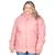 Jaqueta Nylon Plus Size Feminina Peluciada Capuz Removível Rose