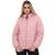 Jaqueta Puffer Feminino Casaco Gominhos Moda Inverno Com Capuz Super Comfort Estilo Tendência Fashion Luxo Rosa claro