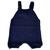 Jardineira Romper de Tricô Liso Tricô Kids Azul Marinho Azul