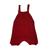 Jardineira Romper de Tricô Trançado Tricô Kids Vermelho Vermelho