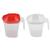 Jarra de plástico com espremedor de laranja branco ou vermelho 1,2 litro para cozinha Branco