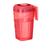 Jarra de Plástico Quadrada 3,9 litros com tampa Resistente  Vermelho
