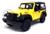 Jeep Willys Wrangler 2014 Amarelo Com teto Preto Maisto 1/18 Amarelo