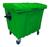 Jj.ro1000 - conteiner lixeira plástico 1000l rotomoldado Verde