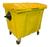 Jj.ro1000 - conteiner lixeira plástico 1000l rotomoldado Amarelo