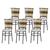 Jogo 6 Cadeiras Para Cozinha Preta Hawai Cappuccino Premium Laca branca