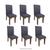 Jogo 6 Capas para Cadeira Premium Malha Gel Cores Variadas Cinza