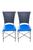 Jogo Cadeiras para Cozinha Estofada de Vime Junco Azul