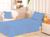 Jogo cama box 3 peças com elástico solteiro cima 1,50x2,45 baixo 0,88x1,88x0,30 de altura 1x fronha (bege-03) Azul