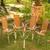 Jogo de 4 Cadeiras e 2 Mesas em Alumínio - Jardim, Piscina - Trama Original Argila