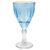 Jogo de 6 taças de vidro Dominic filete borda dourado 275 ml 06 vinho bebida Hauskraft Azul
