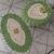 Jogo de banheiro de crochê modelo coração com 2 peças Verde abacate